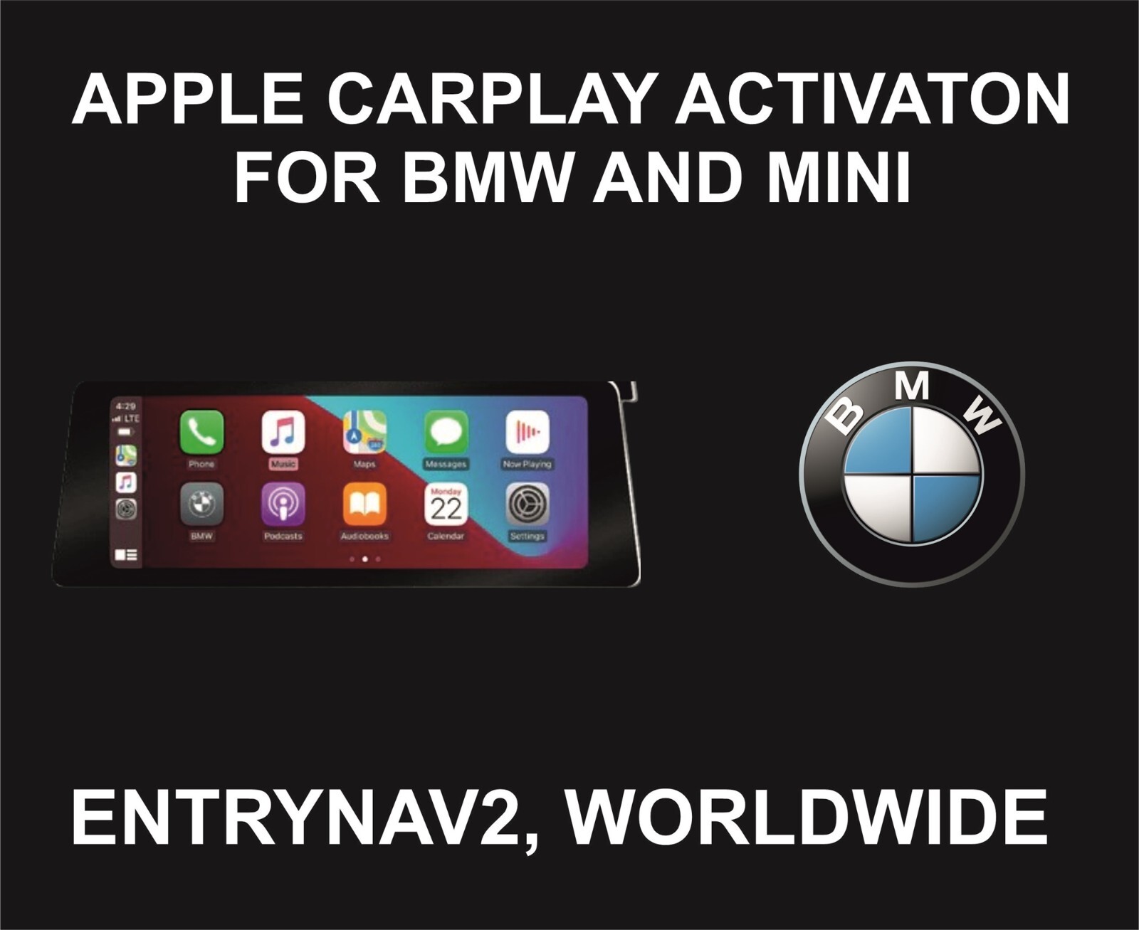 Apple Carplay and Android Auto Activation For BMW and Mini, Entrynav2