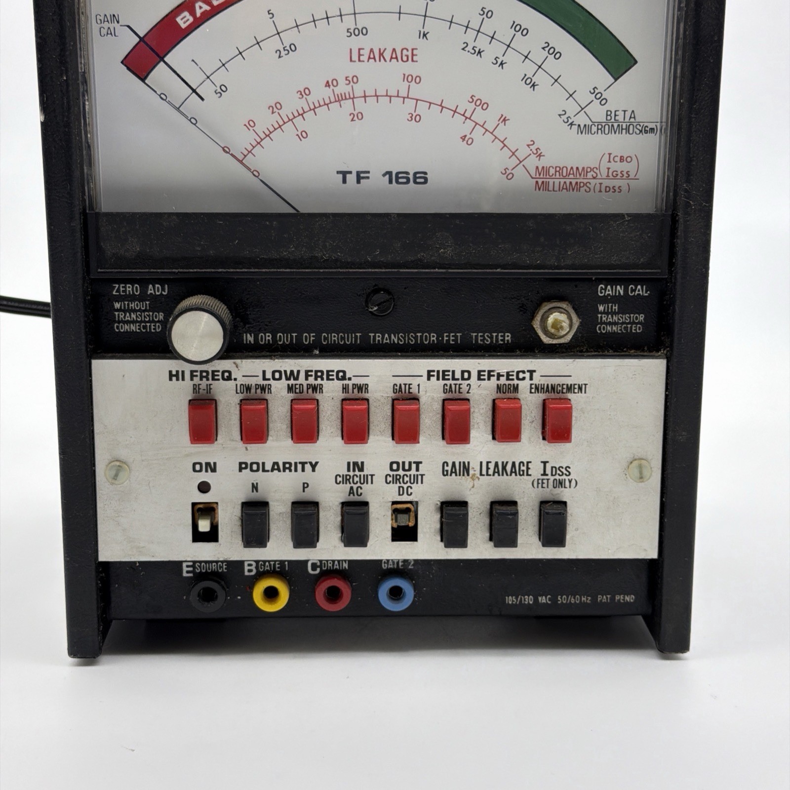 Sencore TF-166 automatic transistor analyzer, untested/vintage Turns On