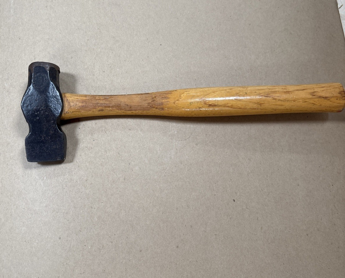 Antique D. R. Barton Half Ax Blacksmith Straight Peen Hammer