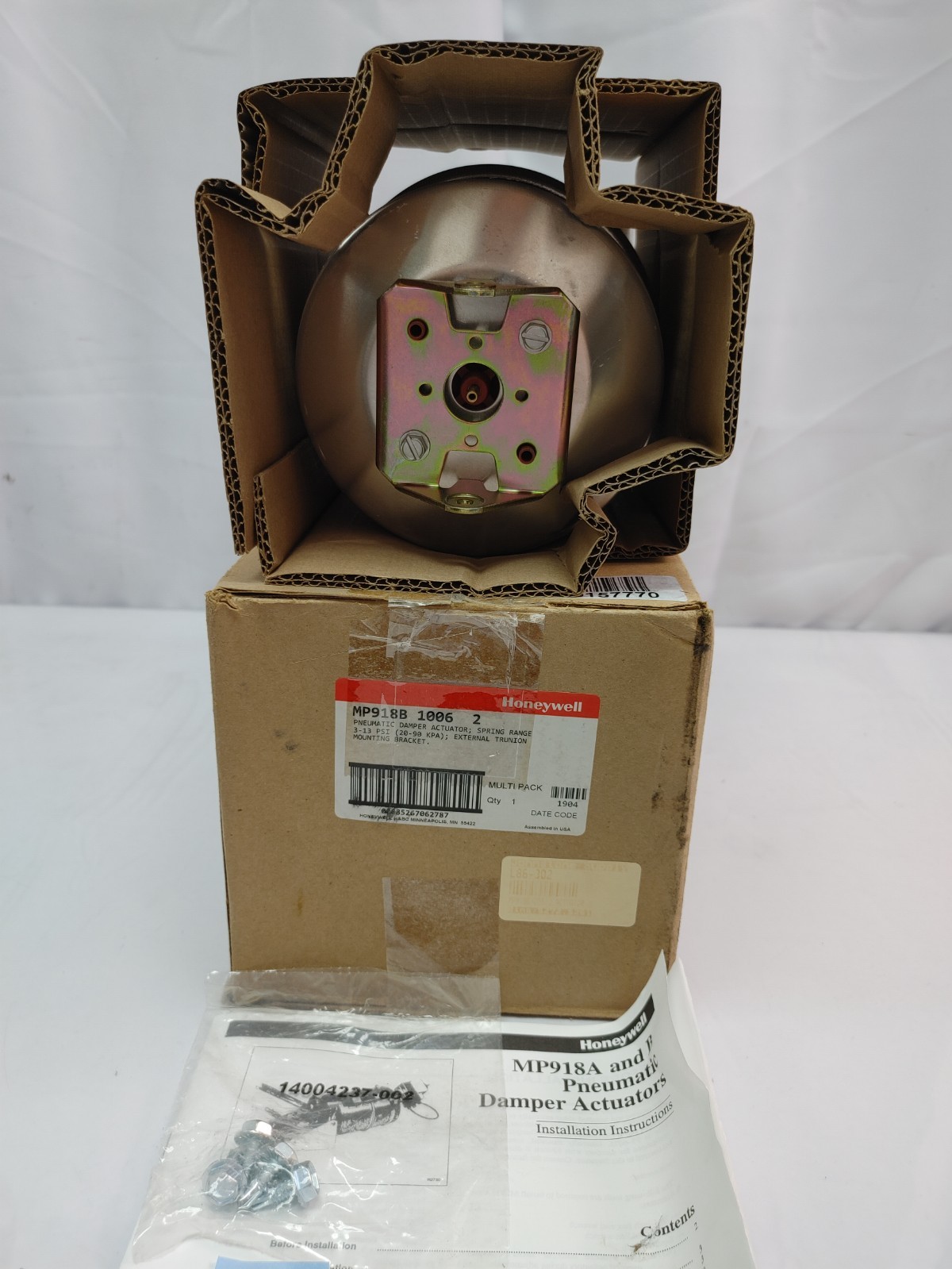 Honeywell MP918B-1006-2 Pneumatic Damper Actuator