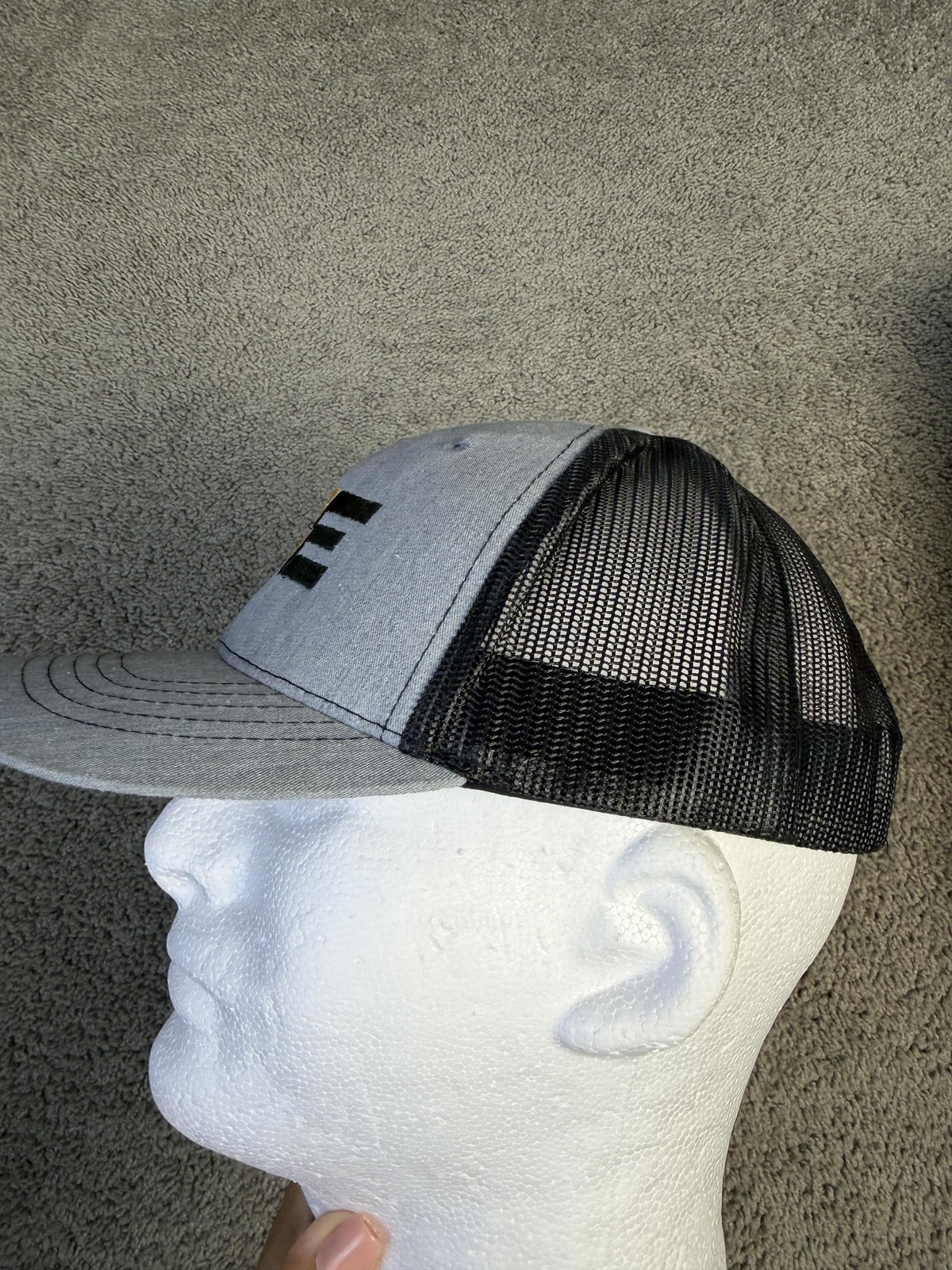 Richardson Hat Cap Snap Back Mens One Size Gray Trucker Mesh Back Adjustable