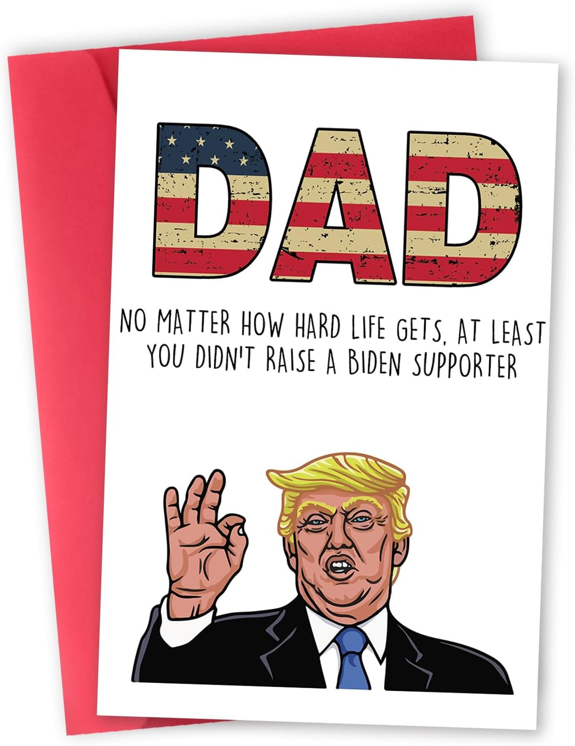 Funny Trump Fathers Day Card for Dad Humor Trump FatherS Day Card Gift from Wi