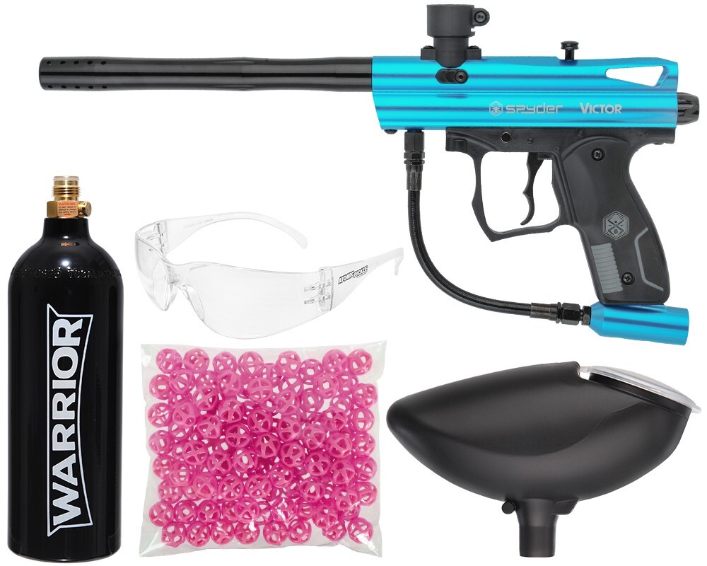 Kingman Spyder Victor Atomic Pickle Indoor Paintball Gun Kit Teal / Pink