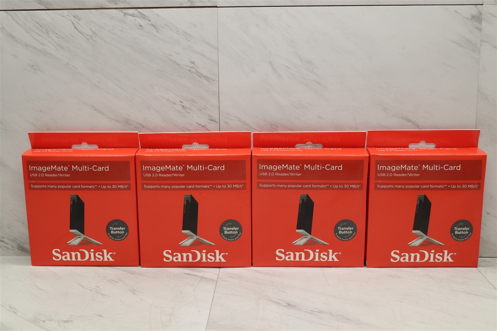 4 LOT - NEW SanDisk ImageMate Multi-Card USB 2.0 Reader/Writer SDDR-199-A20