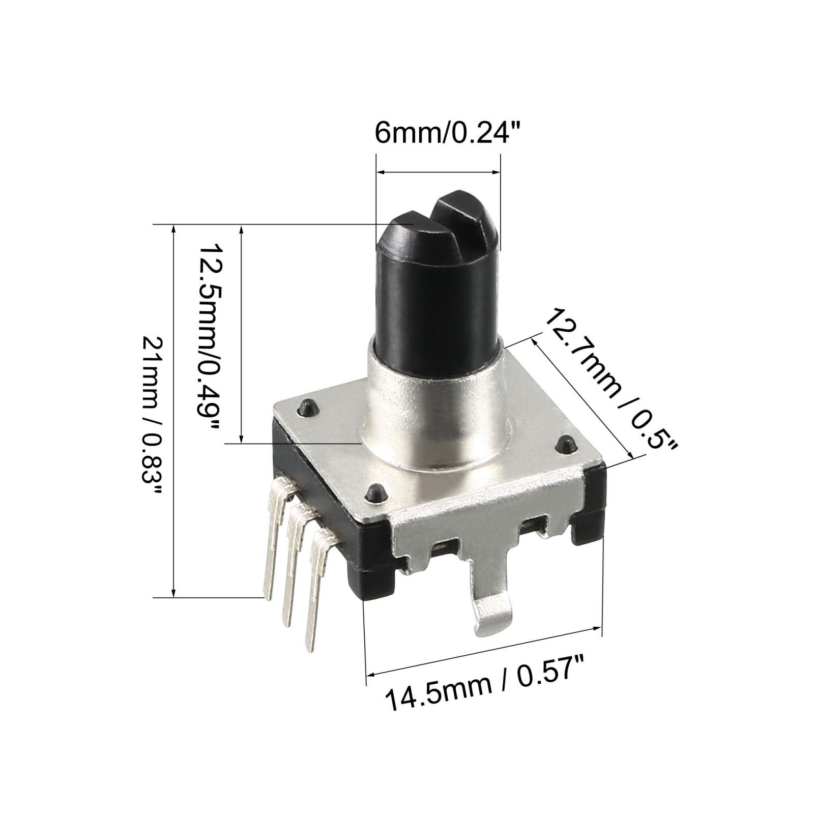 360 Degree Rotary Encoder Code Switch Digital 5 Pins 14.3mm D-Shaft 5pcs