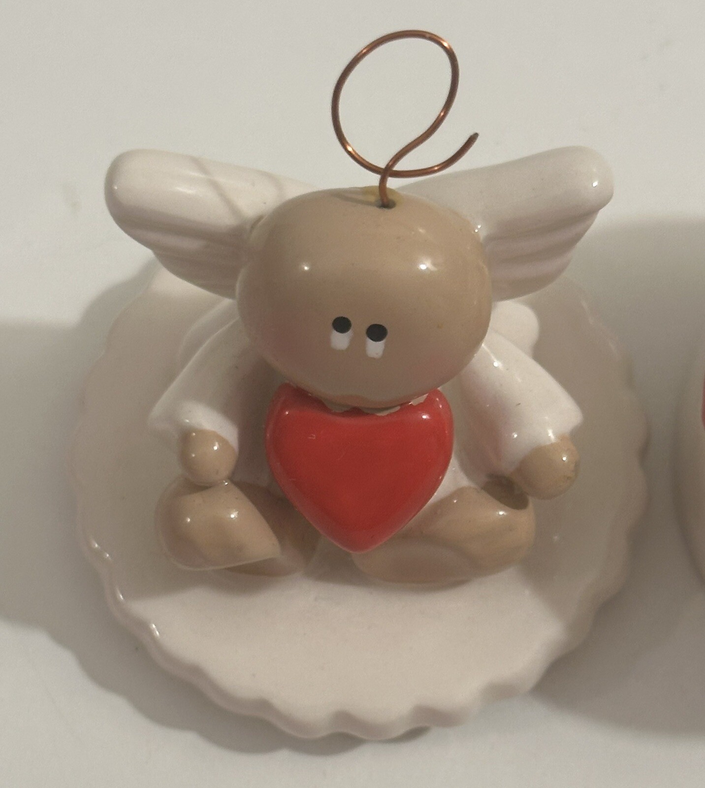 Trinketbox Small Angel Valentine Ceramic 2" Round With Hearts