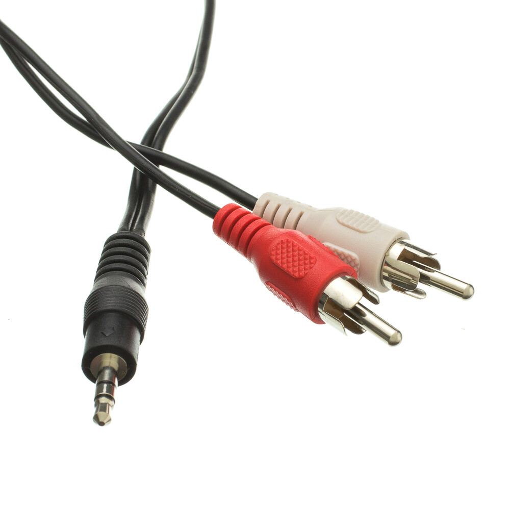 25ft 3.5mm Stereo to RCA Stereo Cable, Male to Male  2RCA-STE-25