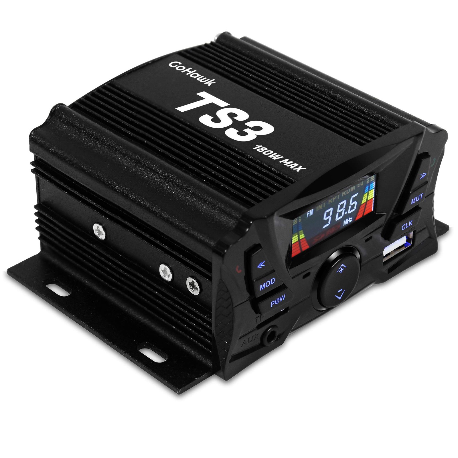 GoHawk Motorcycle Speakers Bluetooth, Waterproof and TS3 Black