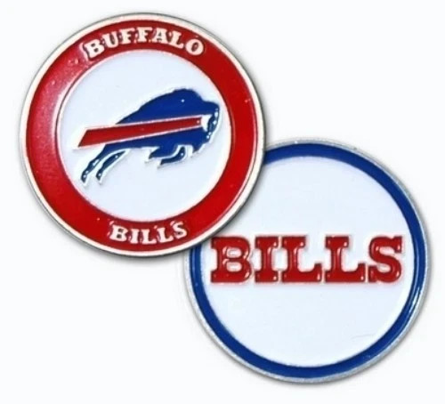 BUFFALO BILLS 1 INCH  Double Sided Golf Ball Marker