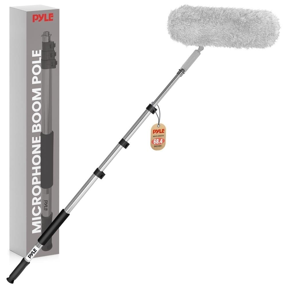 Pyle Microphone Boom Pole- for Shotgun Mics Adjustable Length (5.7’ ft.)
