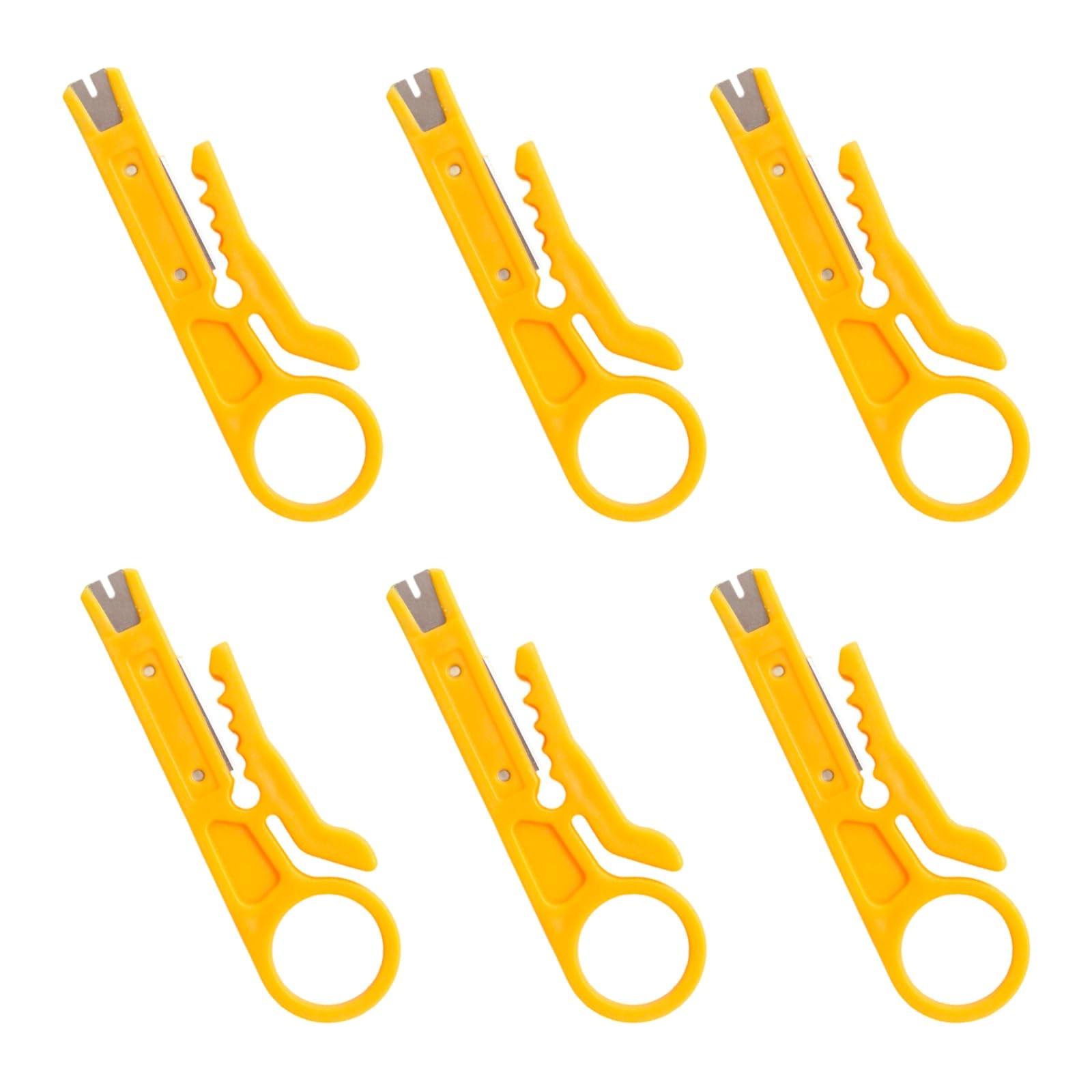 Yinluluna 6Pcs Mini Wire Stripper, Mini Punch Down Tool, Yellow