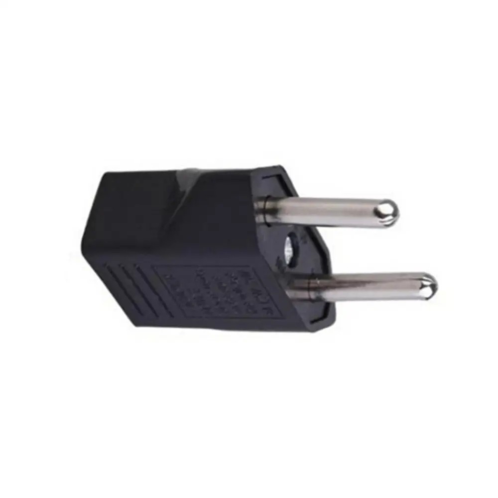 1Pcs EU Plug Adapter 2 Pin to EU 2 Round Pin Plug Socket Input AC 110V-250V 10A