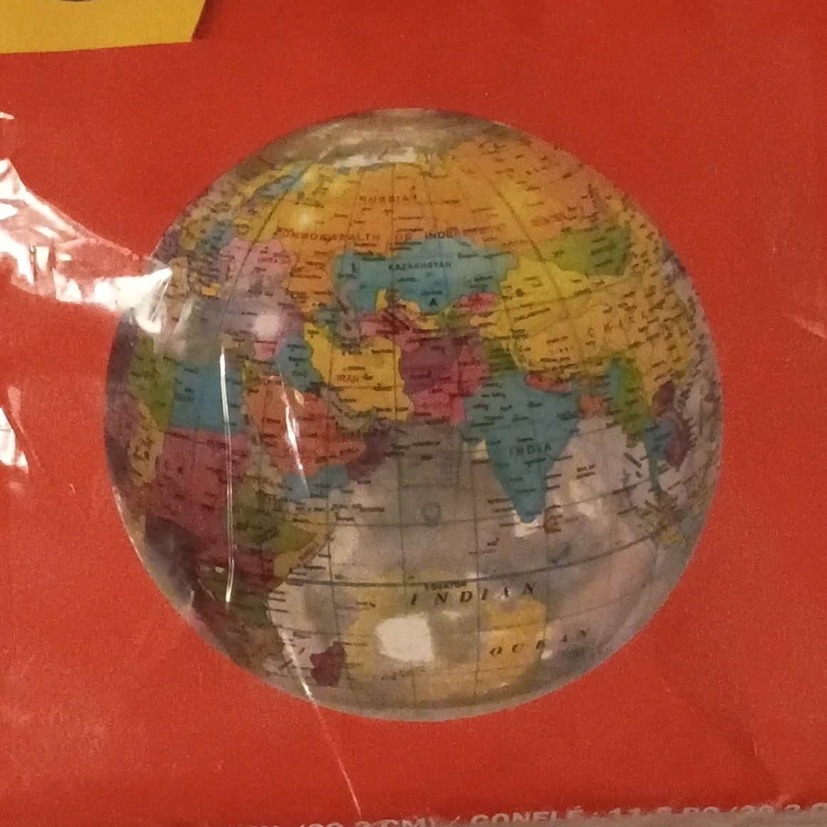 Teacher's Tree Inflatable Globe 11.5 in Multicolor Plastic Classic Kids