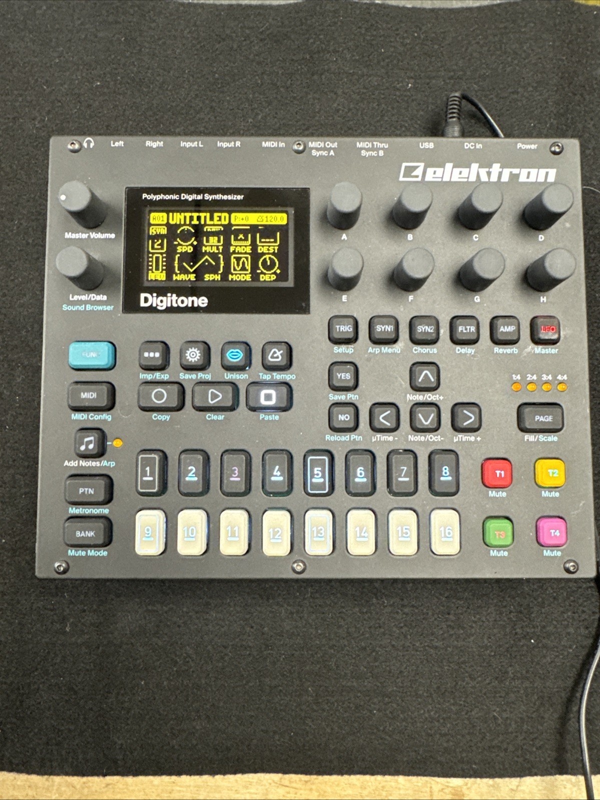 Elektron Digitone 8-voice Polyphonic Digital Synthesizer w/ Sequencer - MINT