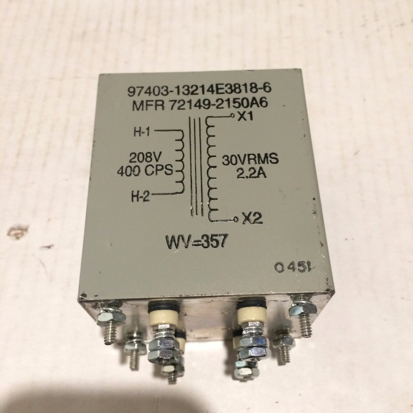 2150A6 Power Transformer 97403-13214E3818-6, NSN: 5950 00 433 6017