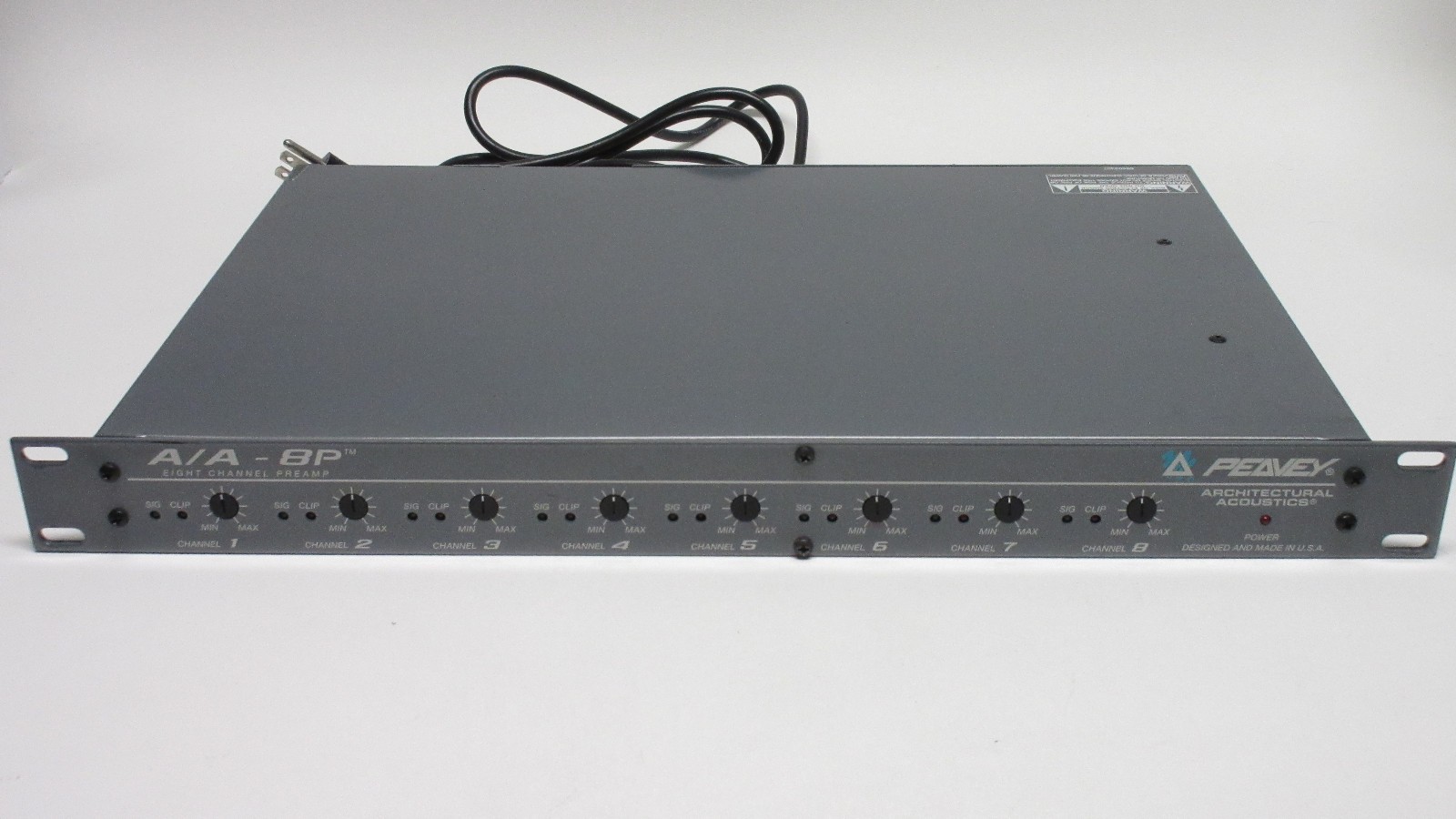 Peavey A/A - 8P Eight Channel Preamplifier Architectural Acoustics, MADE IN USA!