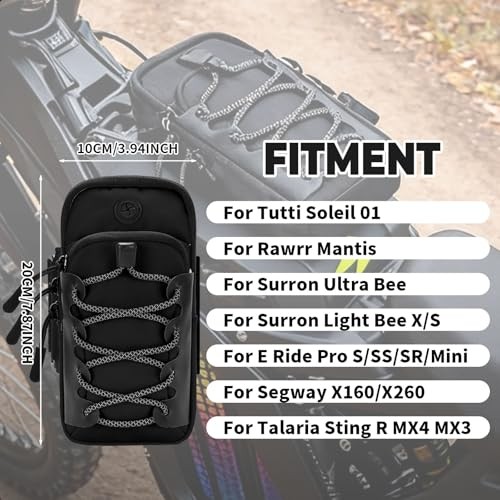 Phone Bag for Ebike, Multi-functional Motorcycle Front Frame Bag for Gray