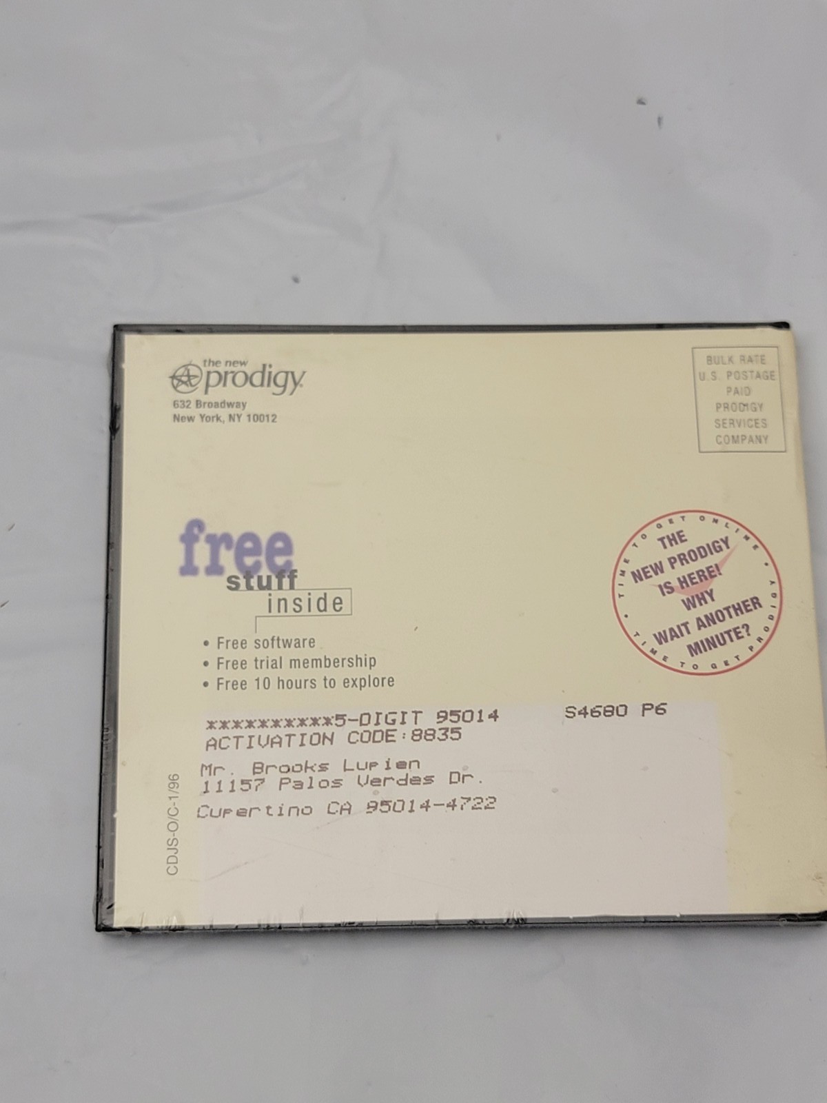 New Prodigy Internet Software CD-ROM Free Trial Membership Activation Code