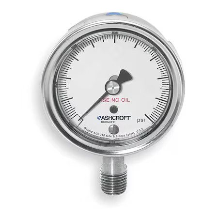 Ashcroft 251009Sw02lx6b160 Industrial Pressure Gauge, 0 To 160 Psi, 2 1/2 In