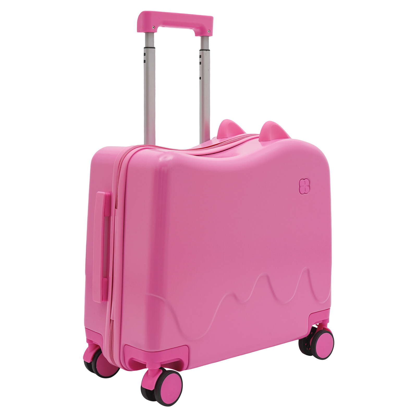 18" Kids Ride-On Suitcase Children Rolling Luggage Case Password Lock w/Stickers