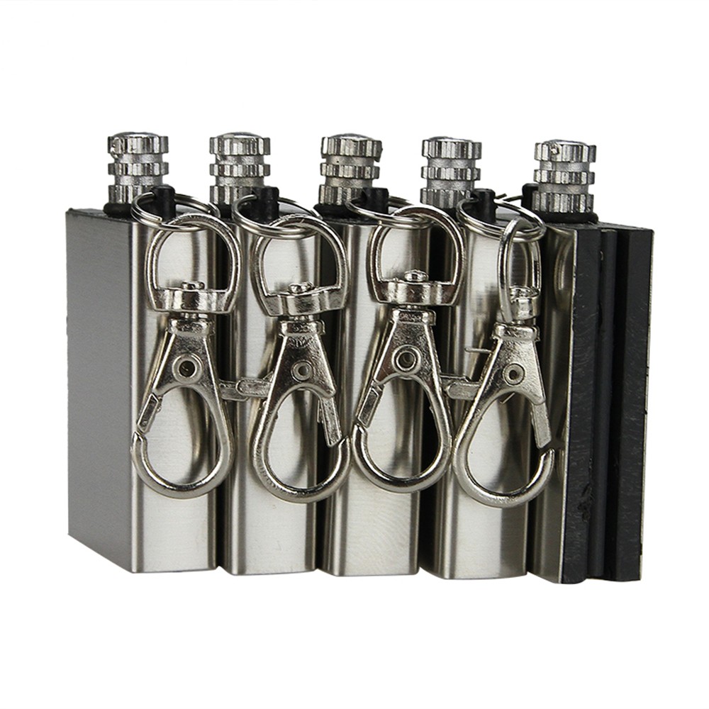 5PCS Emergency Everlasting Match Survival Fire Starter Lighter Keyring Keychain