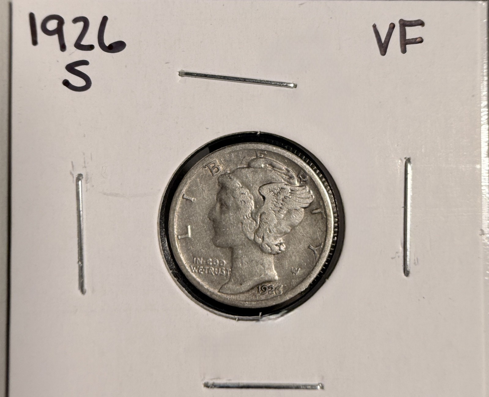 1926-S Mercury Head Dime, VF (19614)
