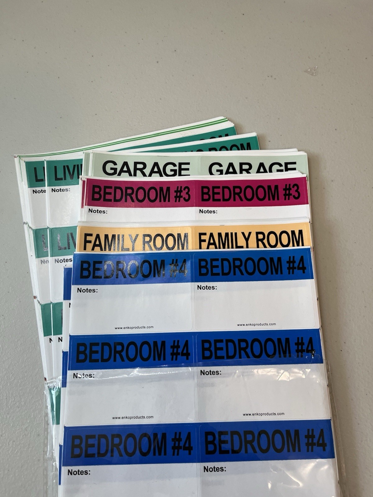 enKo Products X001TCML6F Moving Room Labels 800 the whole House open package