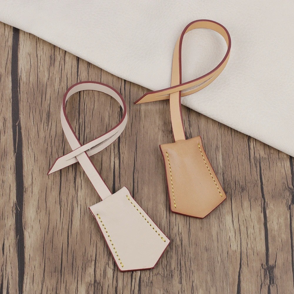 Handmade Real Vachetta Cowhide Leather Key Bell Clochette Luggage Tag Handbags