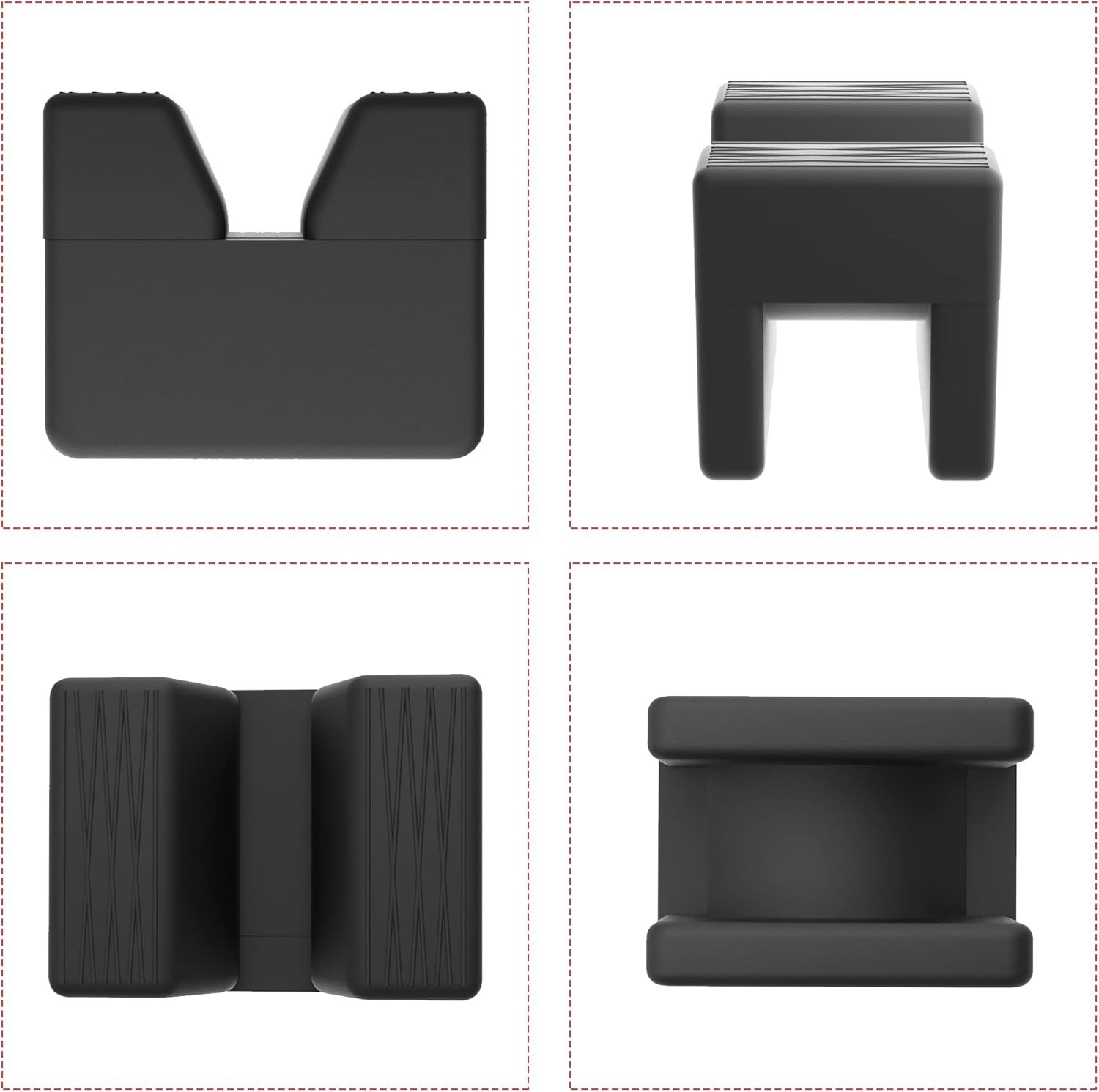 Universal Rubber Jack Pad Adapter Set - Essential 2-Piece Protector for Vehicles