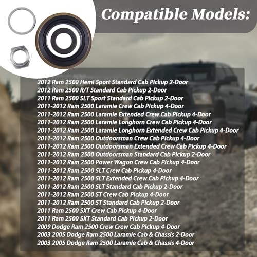 74020009 Front Axle Pinion Seal Kit Compatible with 2003-2017 Dodge Ram 2500