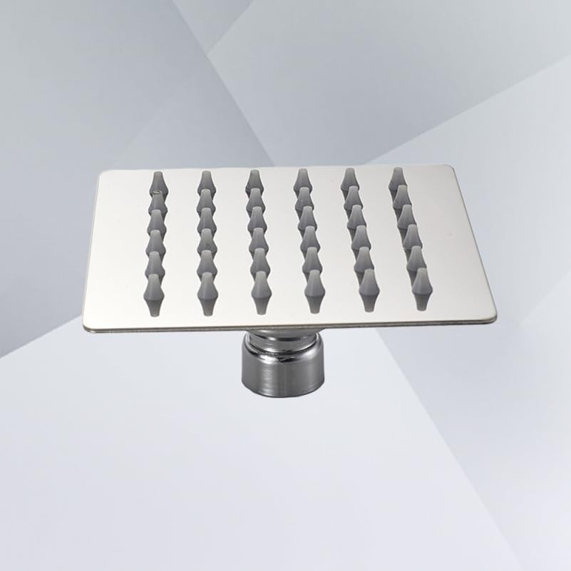 Cabilock 4 Inch Square Rainfall Shower Head High Size 1x2pcs, Silverx2pcs