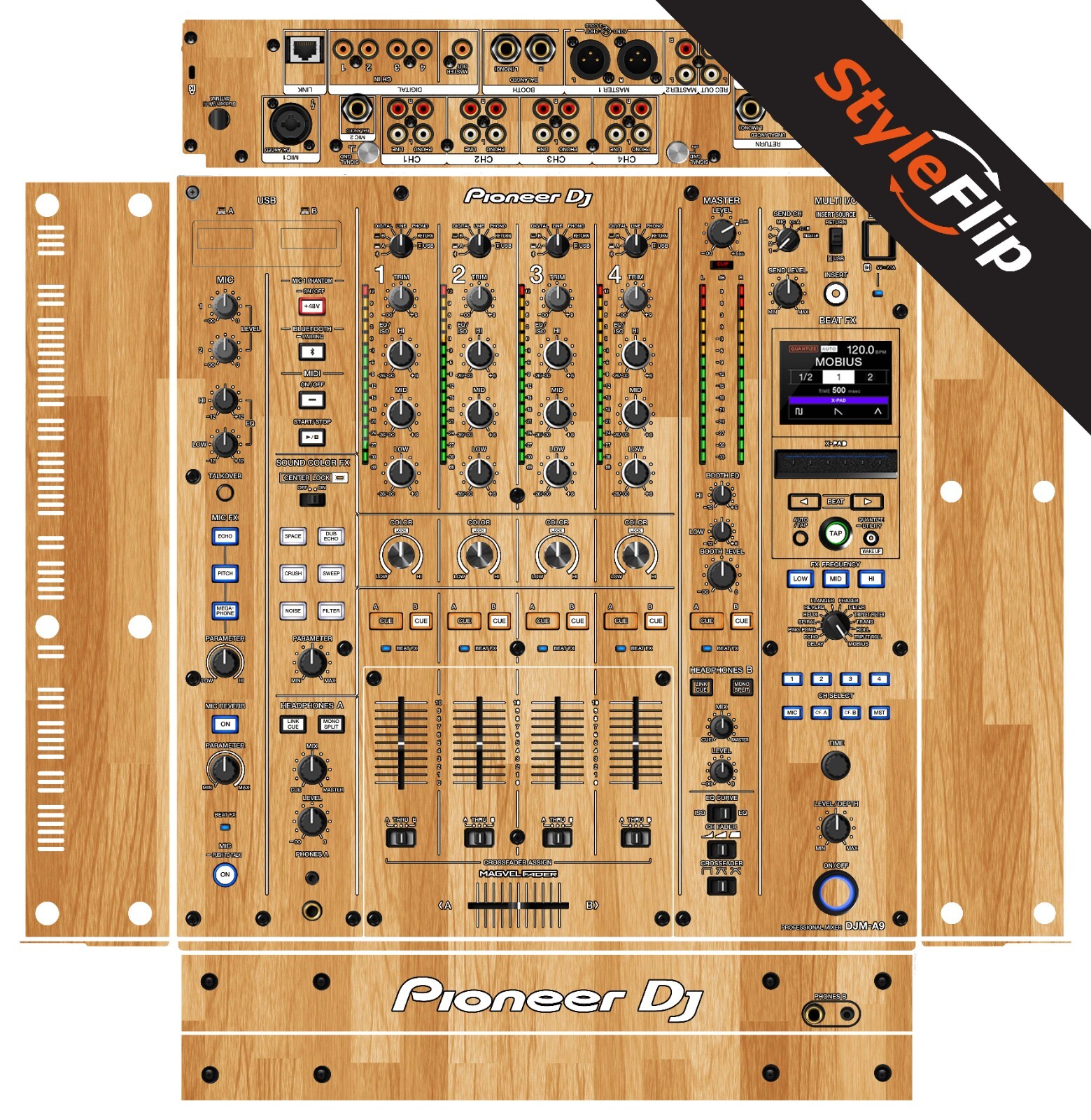 Pioneer DJM-A9 Skin | Wood Design 5 | Protective Decal | StyleFlip Skins