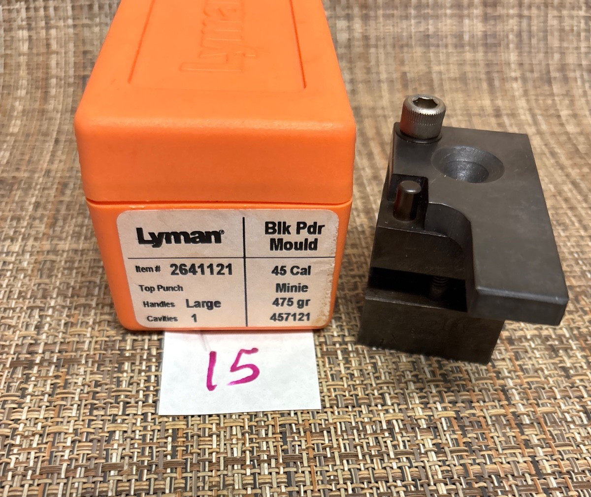 Lyman 457121 Single Cavity Bullet Mold .45 Cal 475 Gr Minie Black Powder
