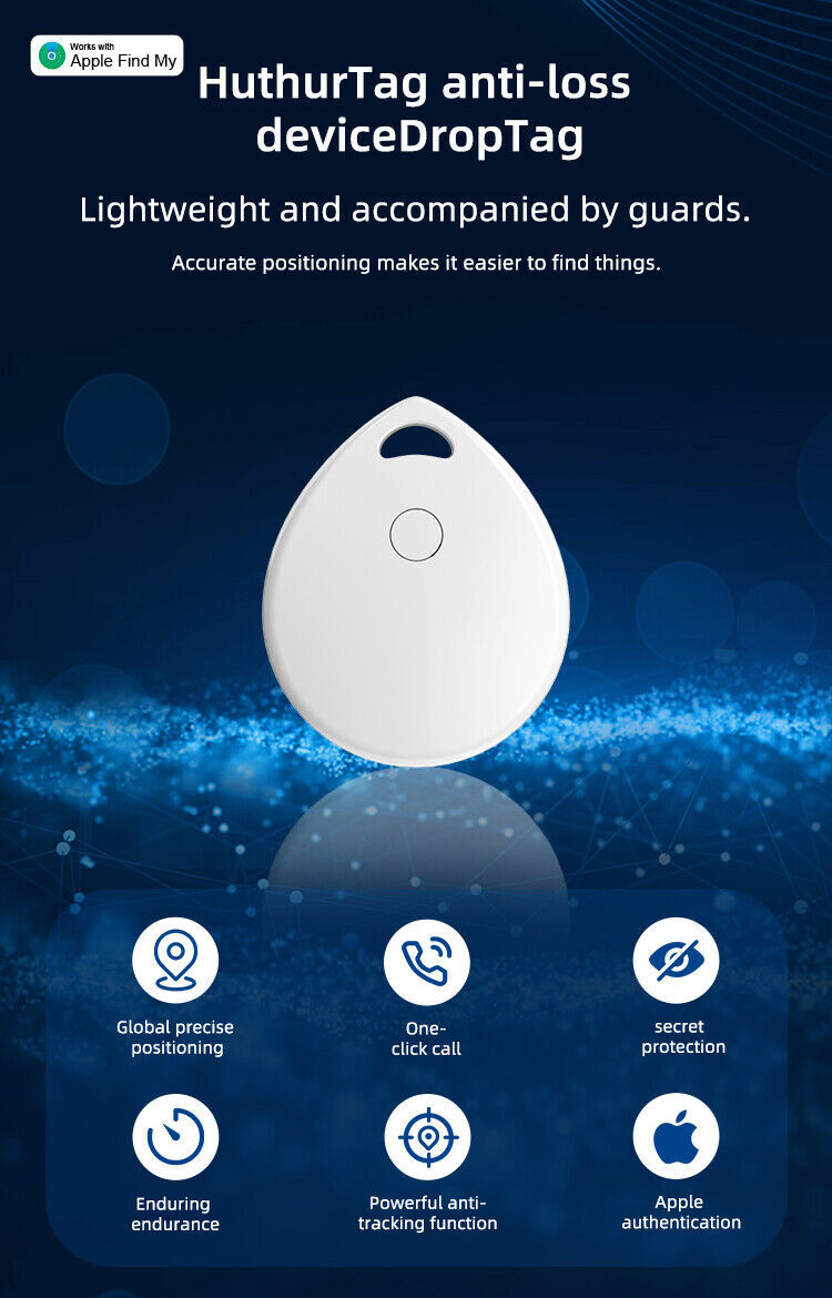 Key Finder Locator Tracker Compatible Airtag Works Find My by Apple MFI Licensee