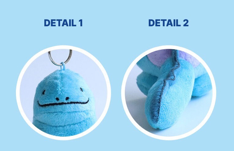 Pokemon Quagsire Plush Key Chain Keyring Soft Doll 3in (8cm) Toy