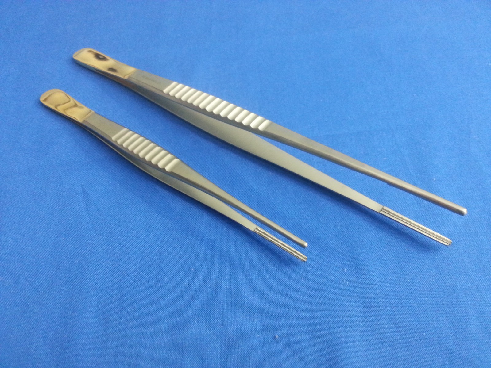 2 DEBAKEY ATRAUMATIC TISSUE GOLD HANDLE FORCEPS 7"+9" SURGICAL INSTRUMENTS