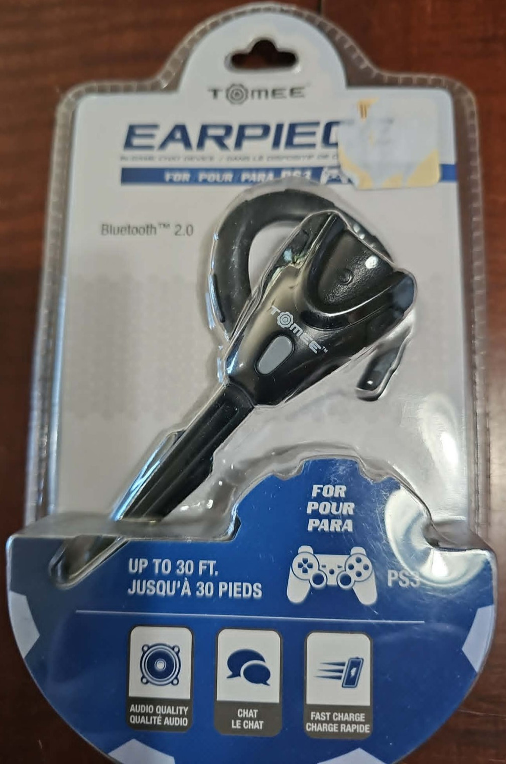 Tomee Bluetooth Gaming Chat Headset Earpiece For PS3 - NEW Sealed