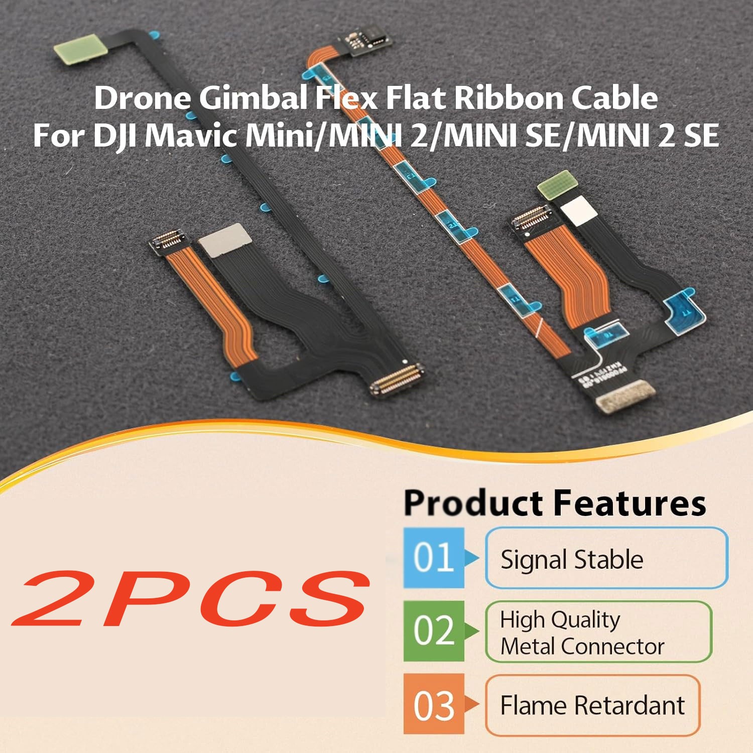 For DJI Mavic Mini2/SE Gimbal Camera GPS Board Module Compass Flex Cable 2 PACK