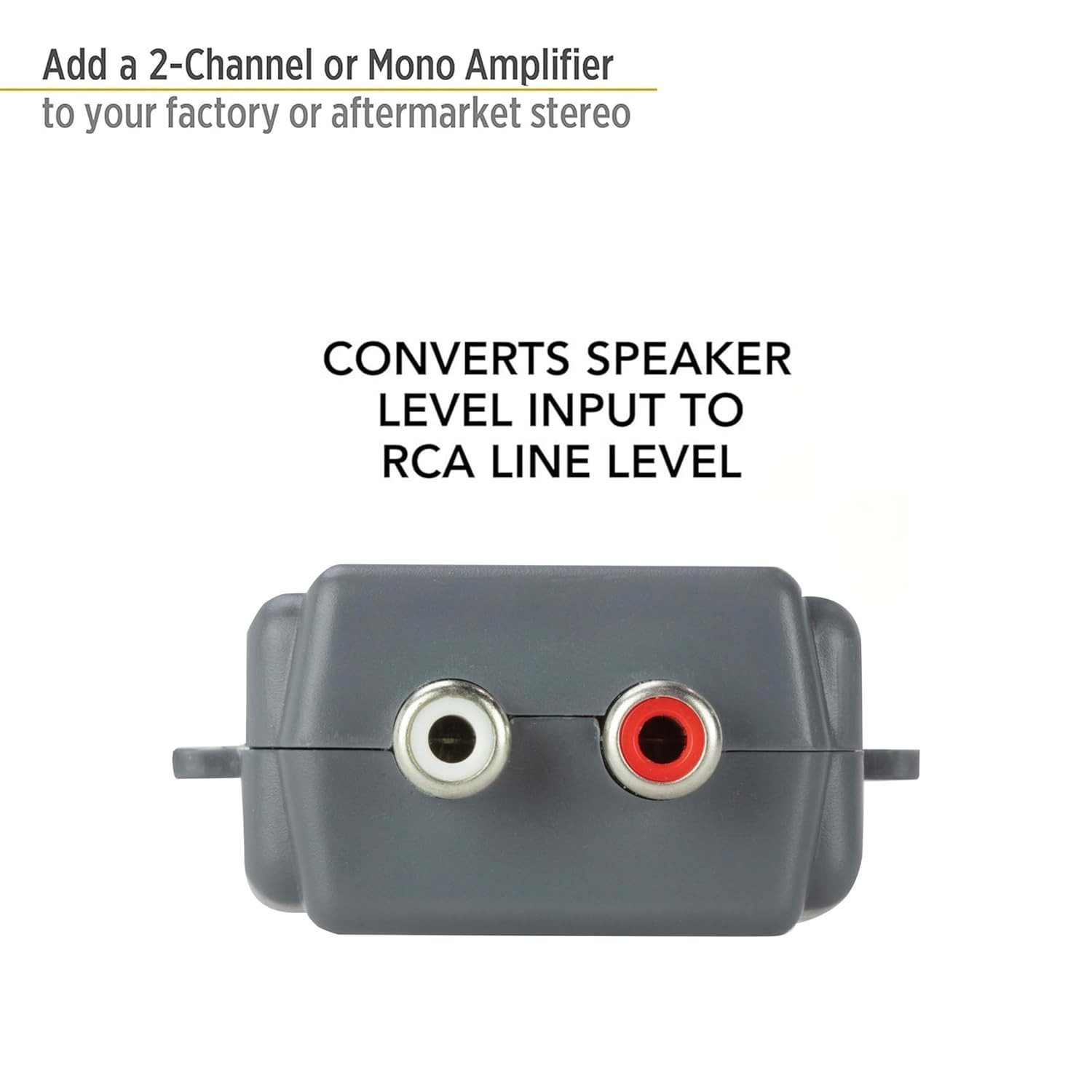 2 Channel RCA Converter - Ideal Line Level Converter for Car Amplifiers