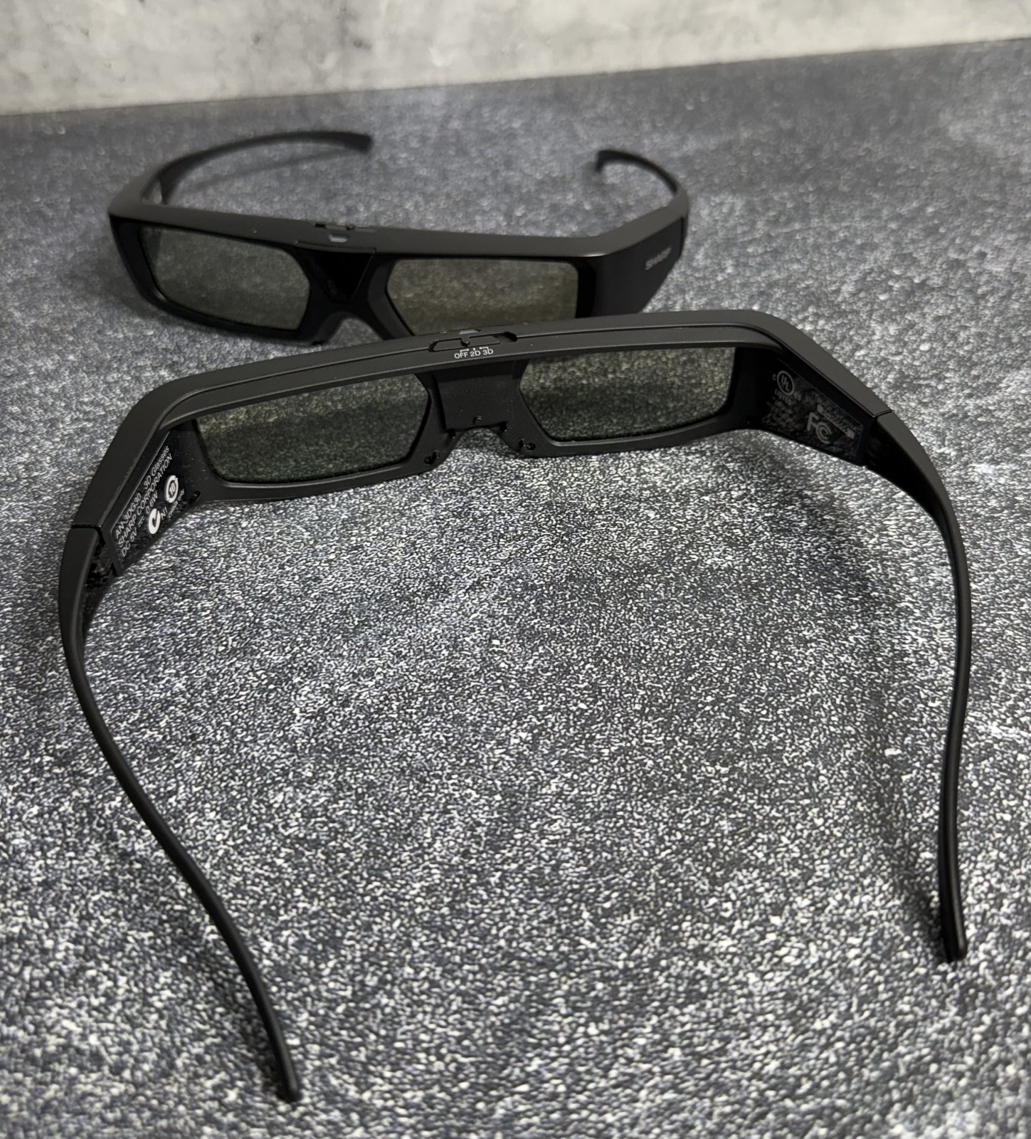 2x Sharp 3D Glasses AN-3DG30 Active 3D Glasses Compatible with Sharp 3D TVs
