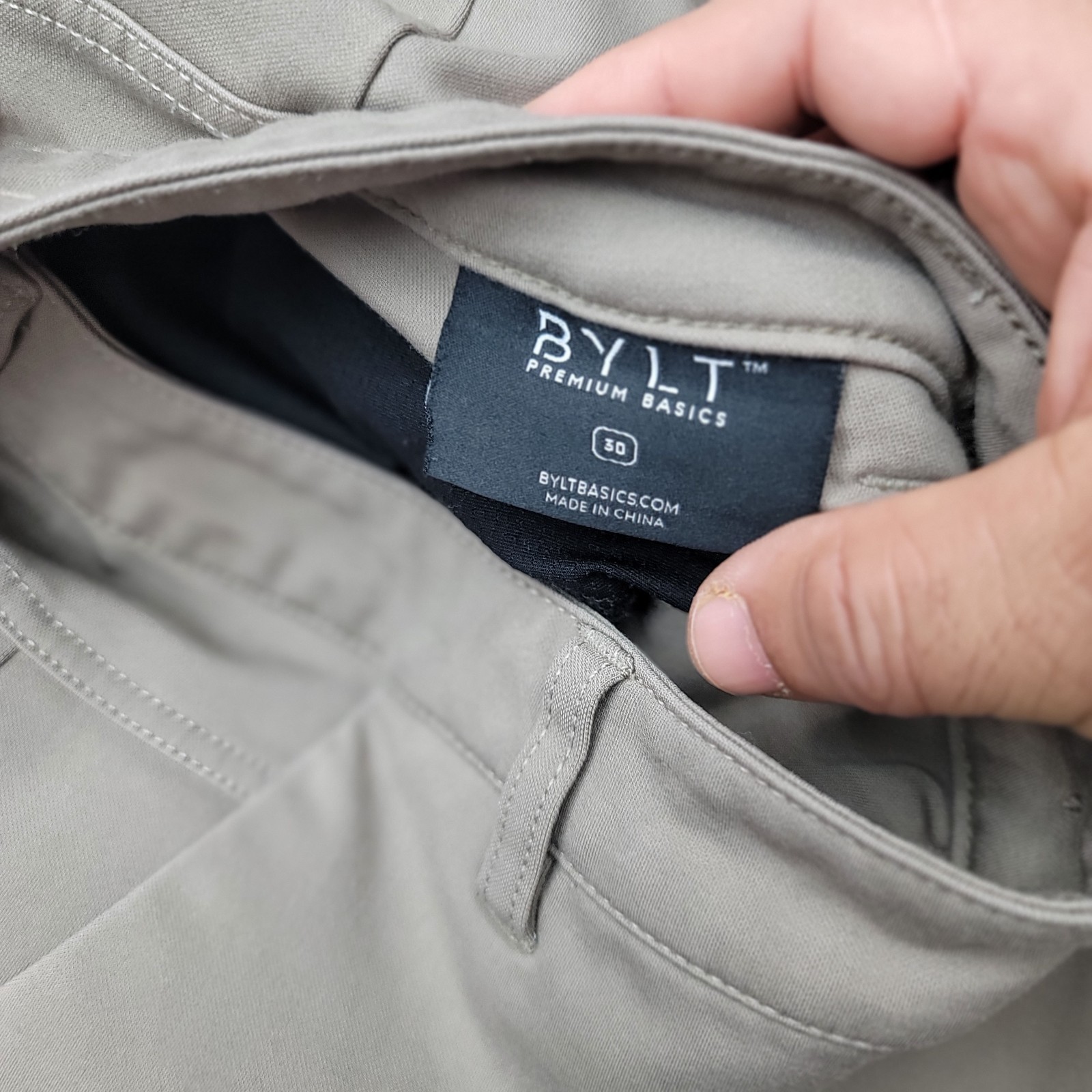 BYLT Premium Basics Jogger Pants Size 28 Tan Khaki Performance Stretch *Read