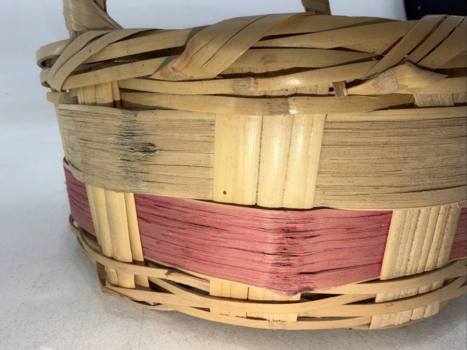 Medium Rattan Wicker Easter Basket Egg Holder Spring Holiday Decor Storage