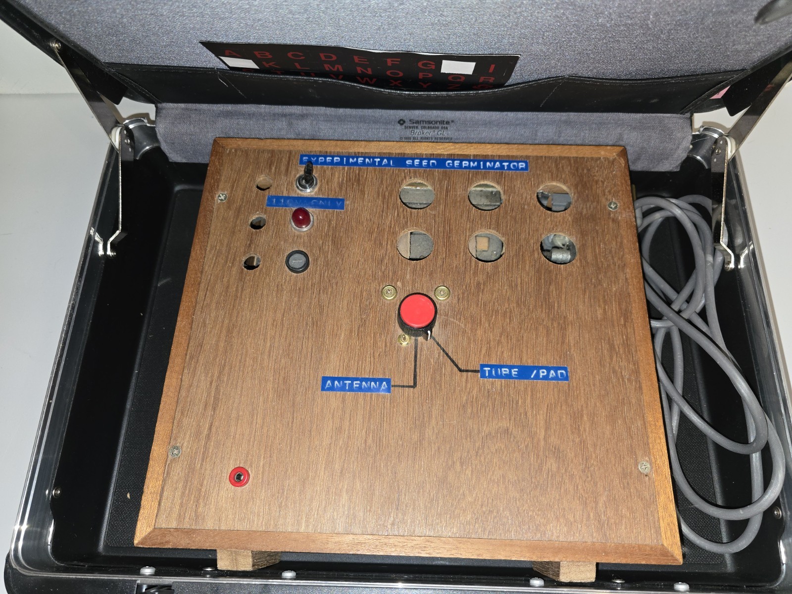 Vintage custom-built Electronic Experimental Seed Germinator With Case