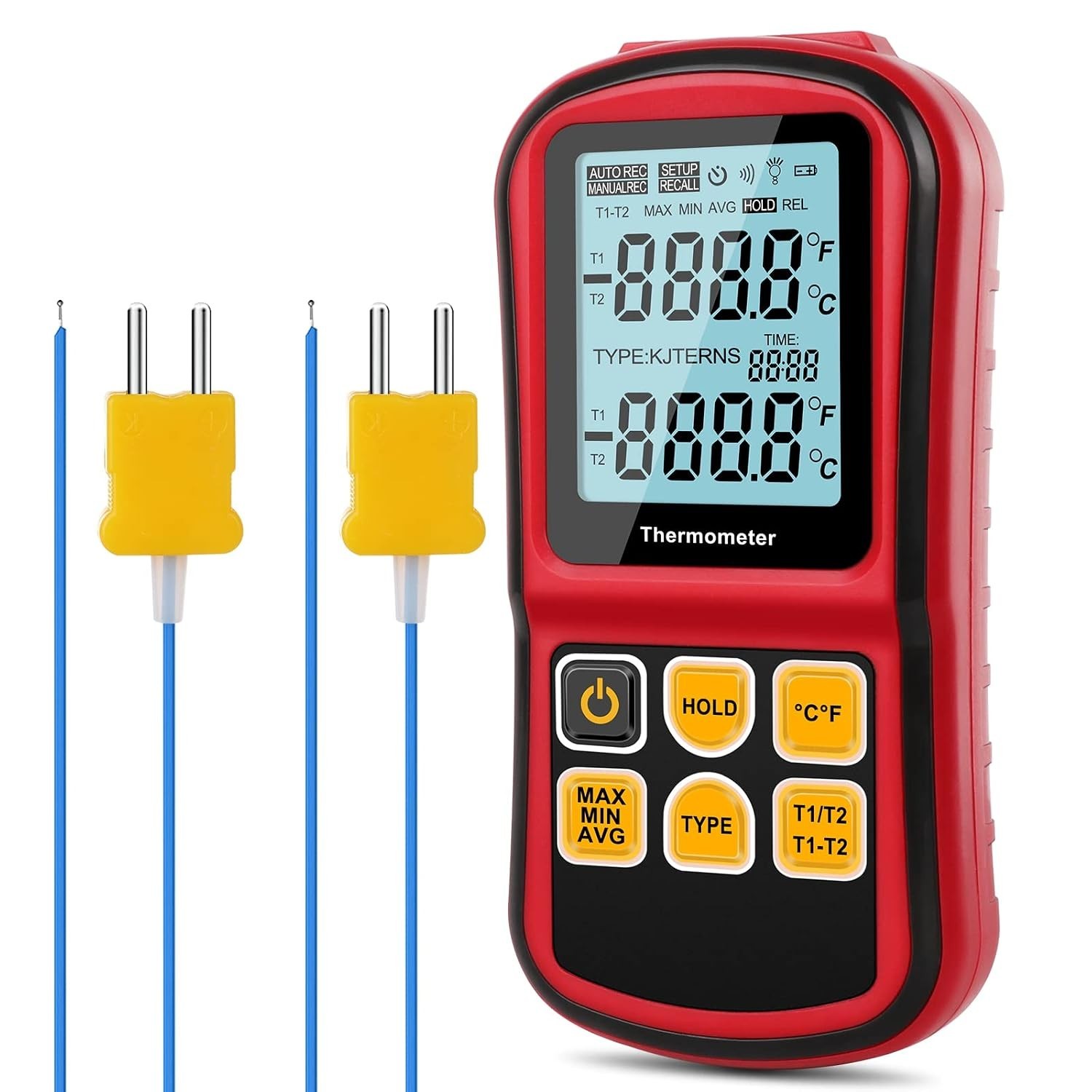 Digital Thermometer Dual Channel Thermometer Temperature Thermometer with Two...