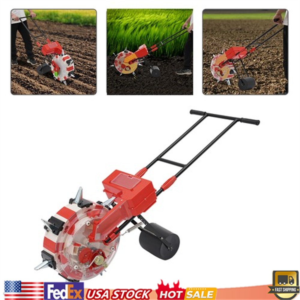 7-Nozzles Garden Seeder Red Manual Seeder Hand-push Seeder Modern