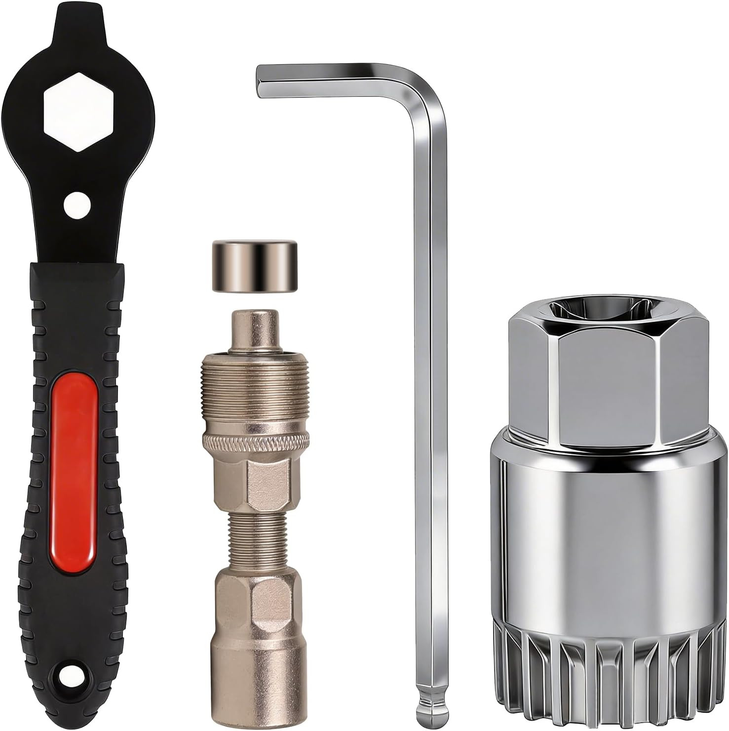 Upgraded Bicycle Crank Puller,Bike Crank Removal Tool with Bottom Bracket Tool f