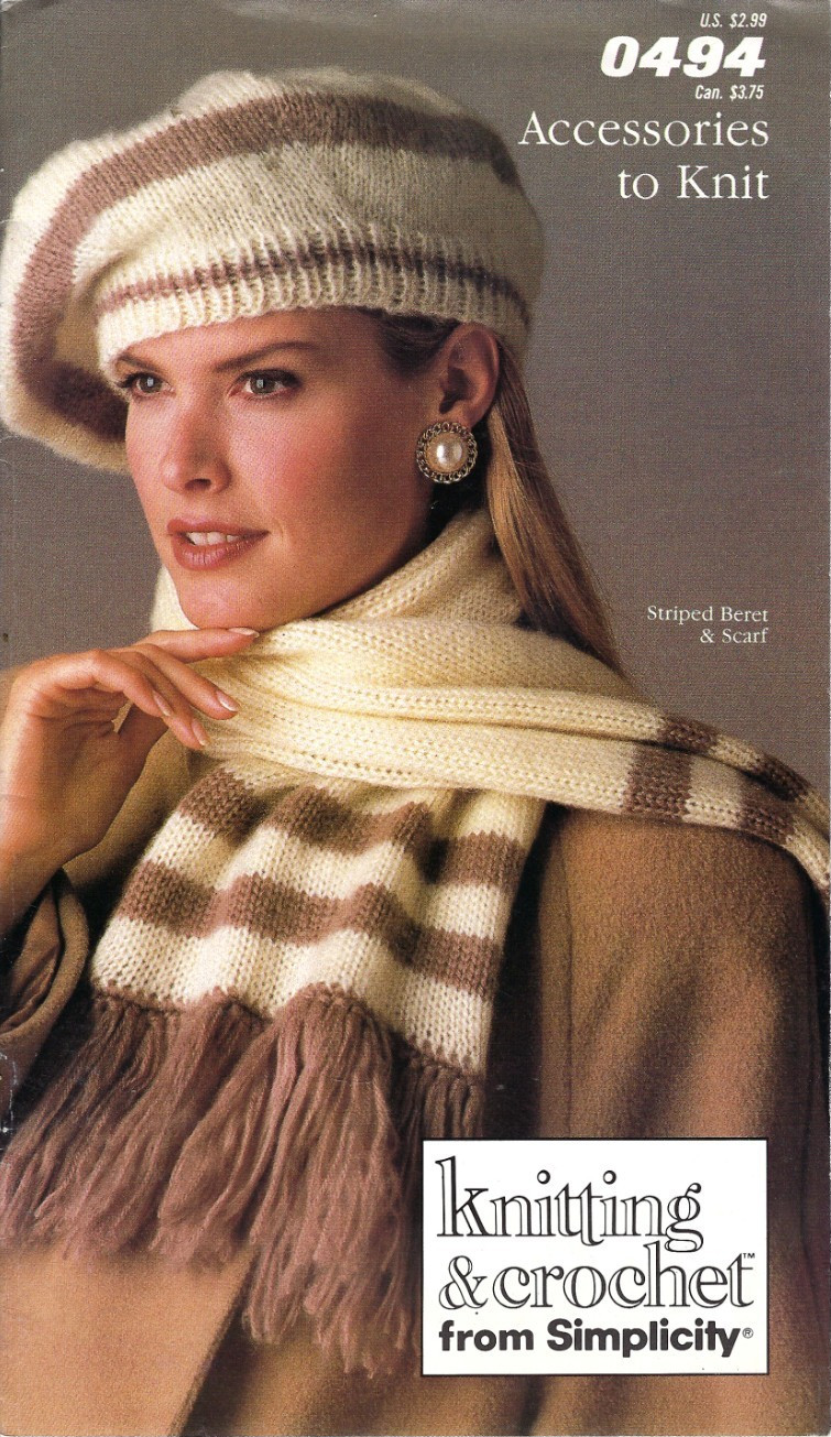 Booklet, Knitting & Crochet from Simplicity, 0494, Accessories to Knit 1989