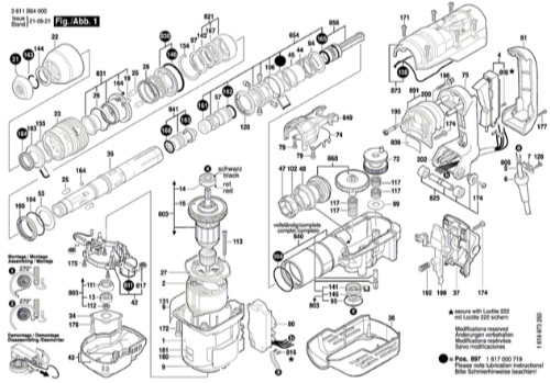 BOSCH 1617000719 Original OEM Service Pack