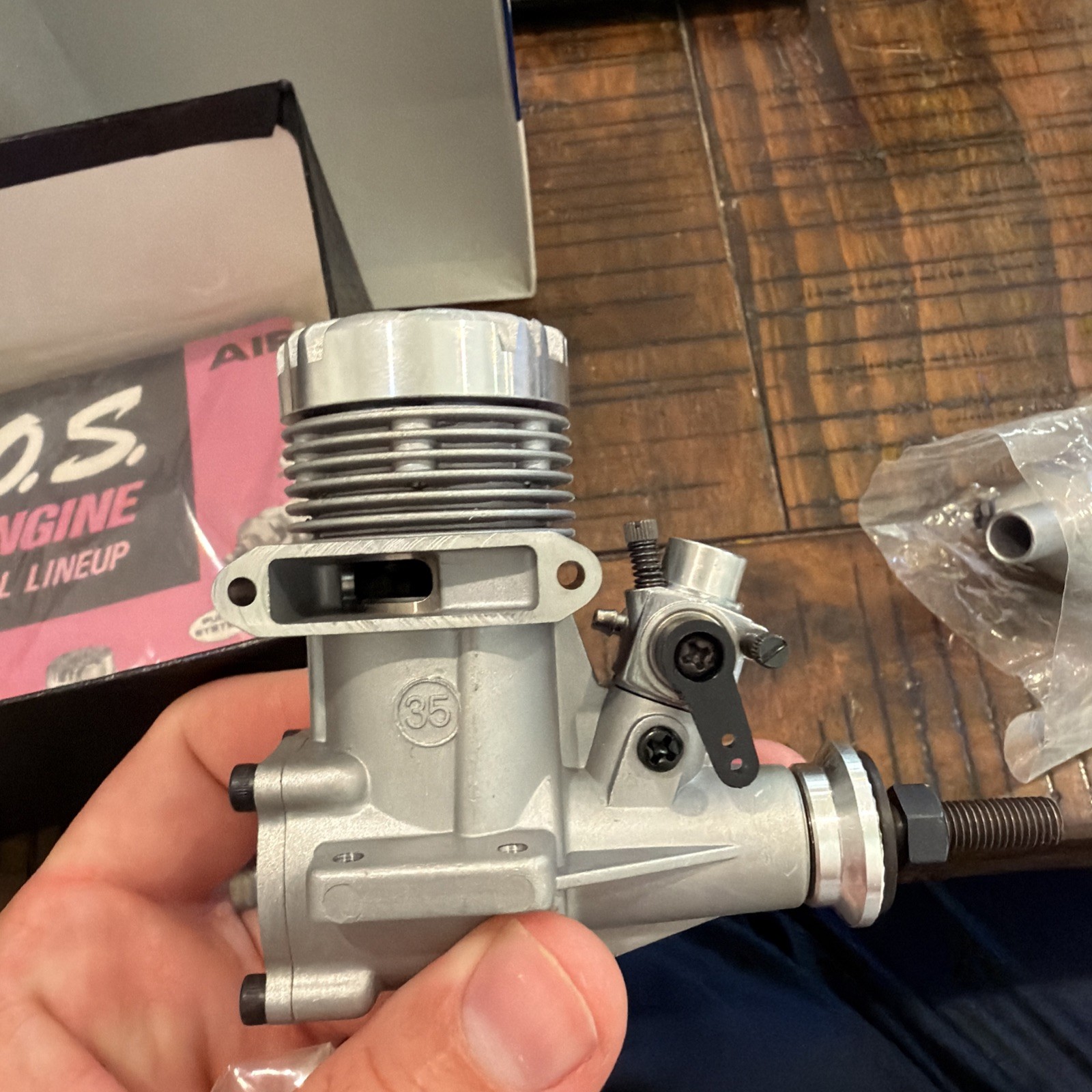 RC Airplane Engine O.S. Max 35 FP with Muffler - New