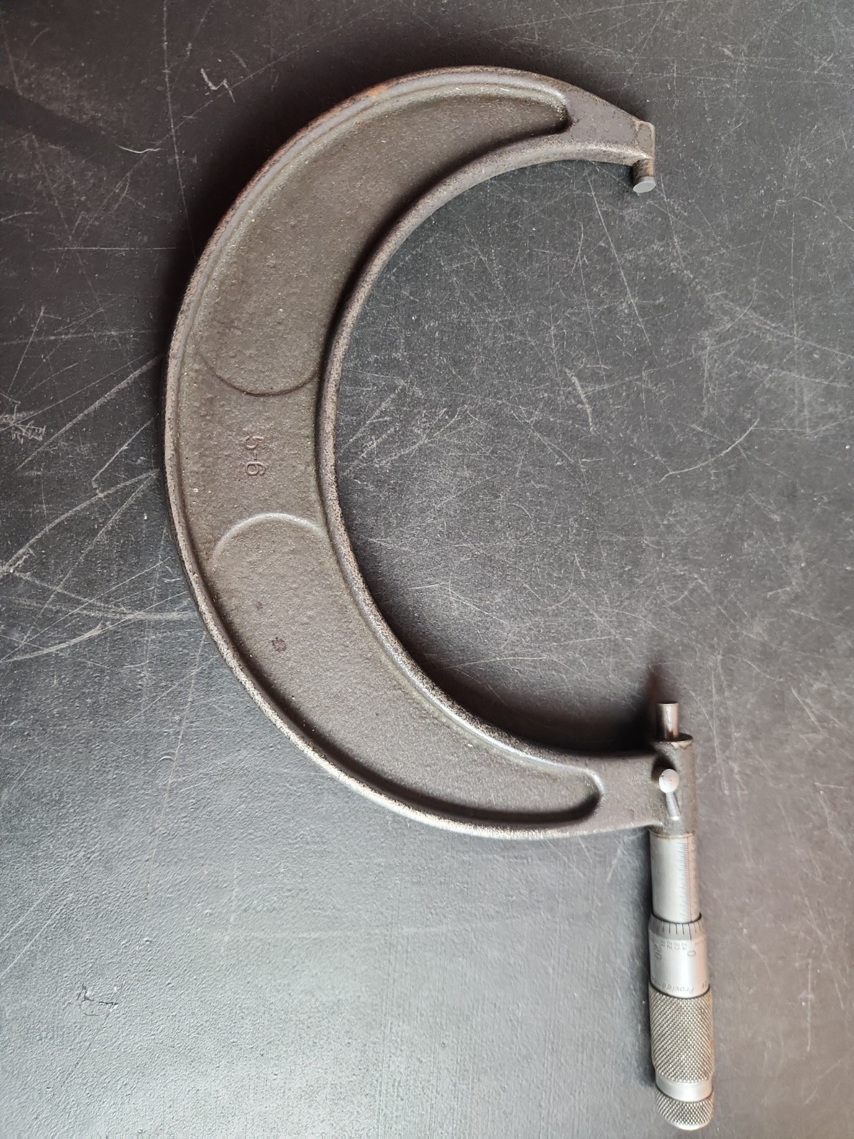 Brown & Sharpe 4-5" Outside Micrometer, Machinist, Carbide Tipped, .0001 Grad.